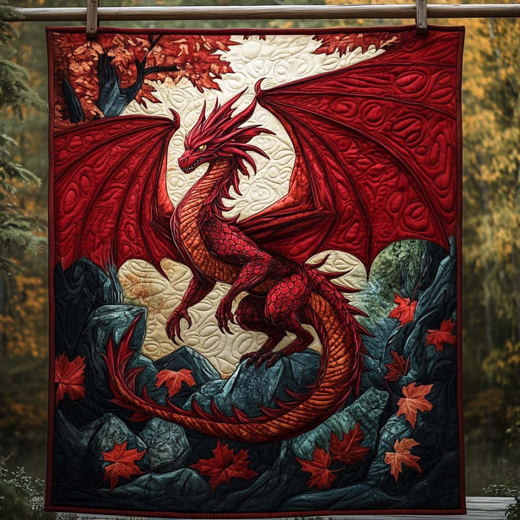Roter Drache Herbstflamme Decke