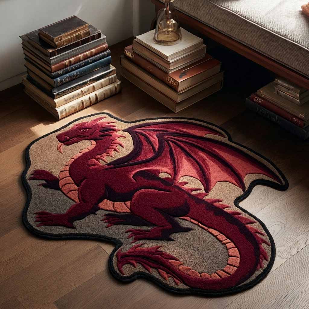 Leuchtend Roter Drache Buch Sonderform Decke