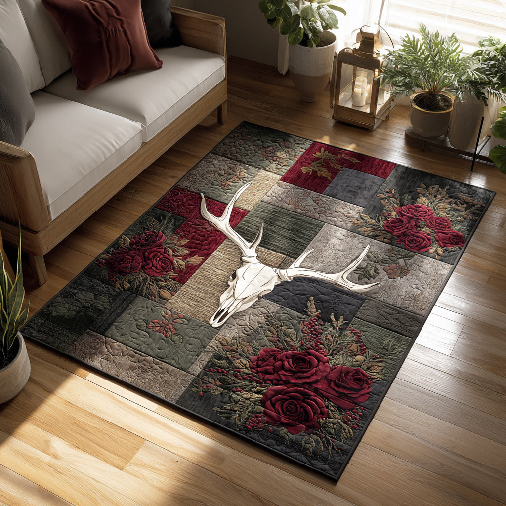 Leuchtend Rote Longhorn Blume Teppich