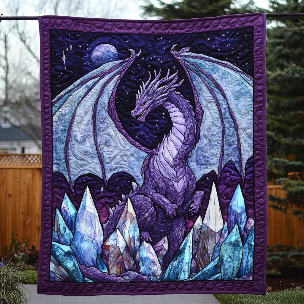 Violetter Drache Kristallkrallen Decke