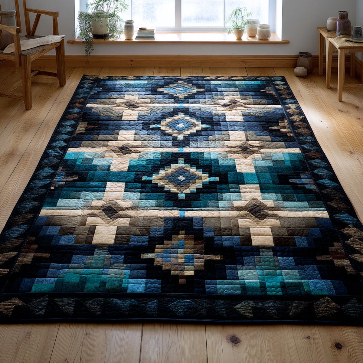 Kulturelles Muster Echo Teppich