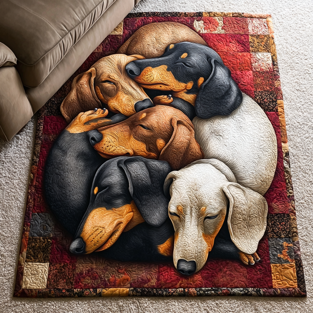 Dackel Kuschelrefugium Teppich