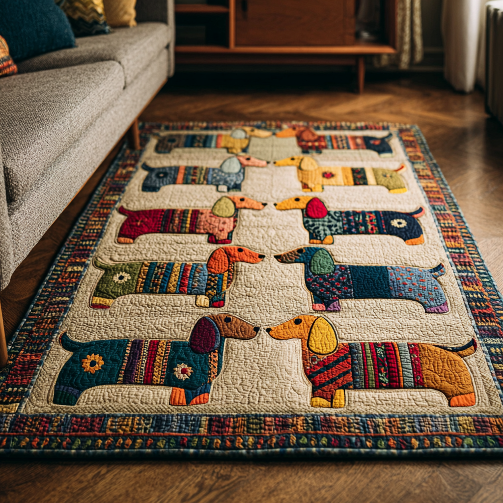 Dackel Patchwork Parade Teppich