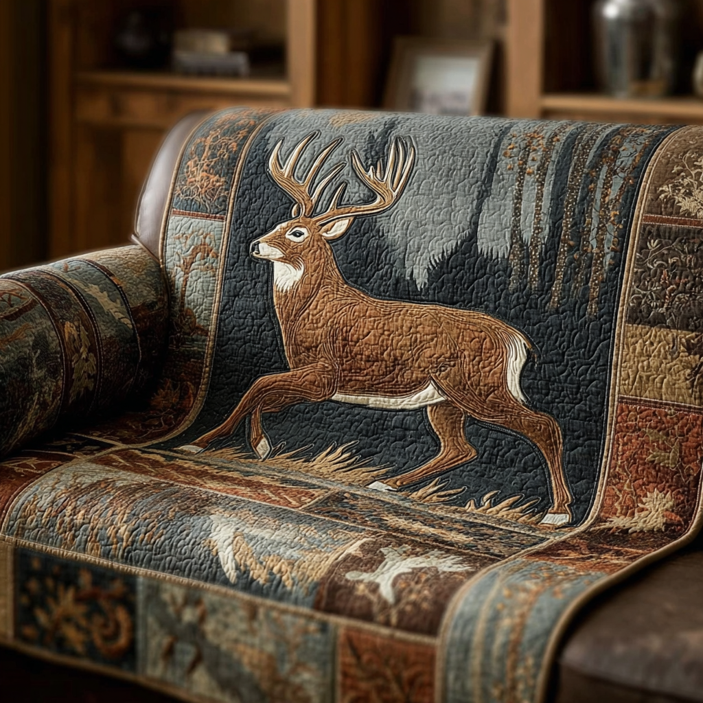Hirsch Waldecho Sofaüberwurf