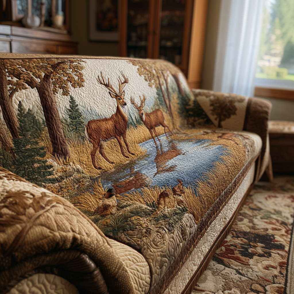Hirsch Waldtal Sofaüberwurf