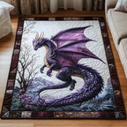 Violetter Drachenkamm Teppich