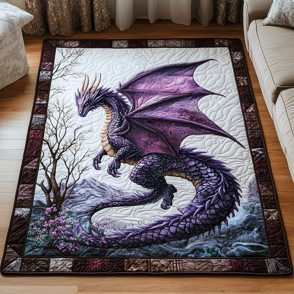 Violetter Drachenkamm Teppich