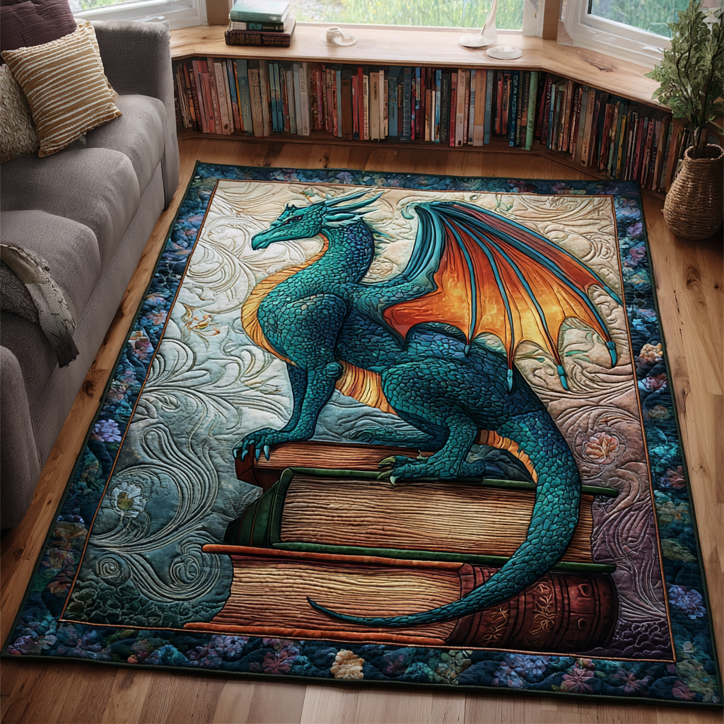 Drachenflammen Buch Teppich