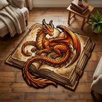 Roter Drache Bibliothek Sonderform Decke