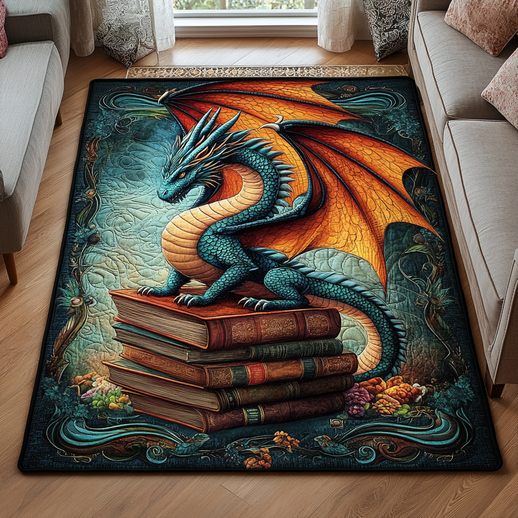 Drachenstein Bücher Teppich