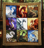 Drachensymphonie Patchwork Decke