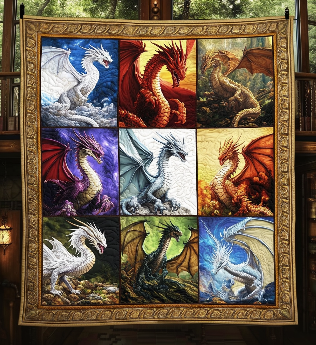 Drachensymphonie Patchwork Decke