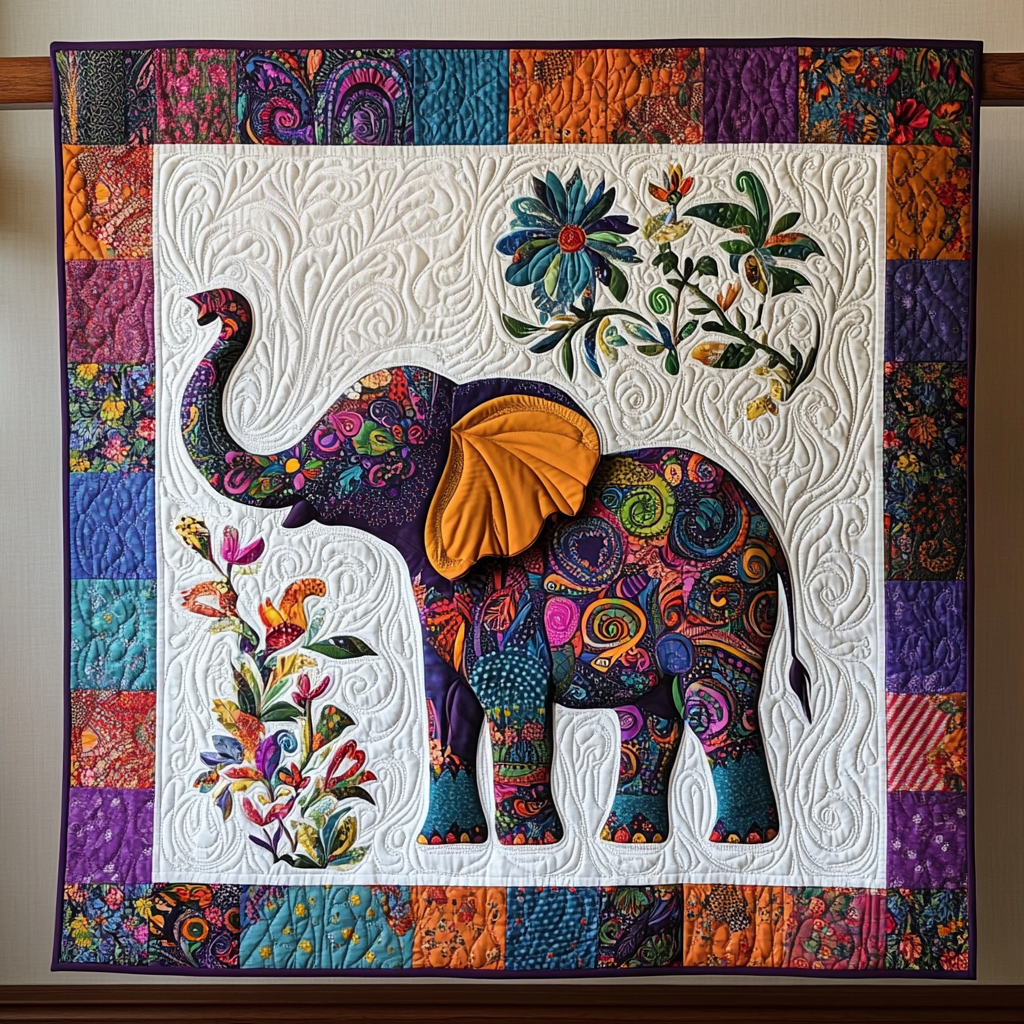 Elefant Blütenfest Decke