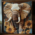 Elefant Sonnenblumen Frühling Decke
