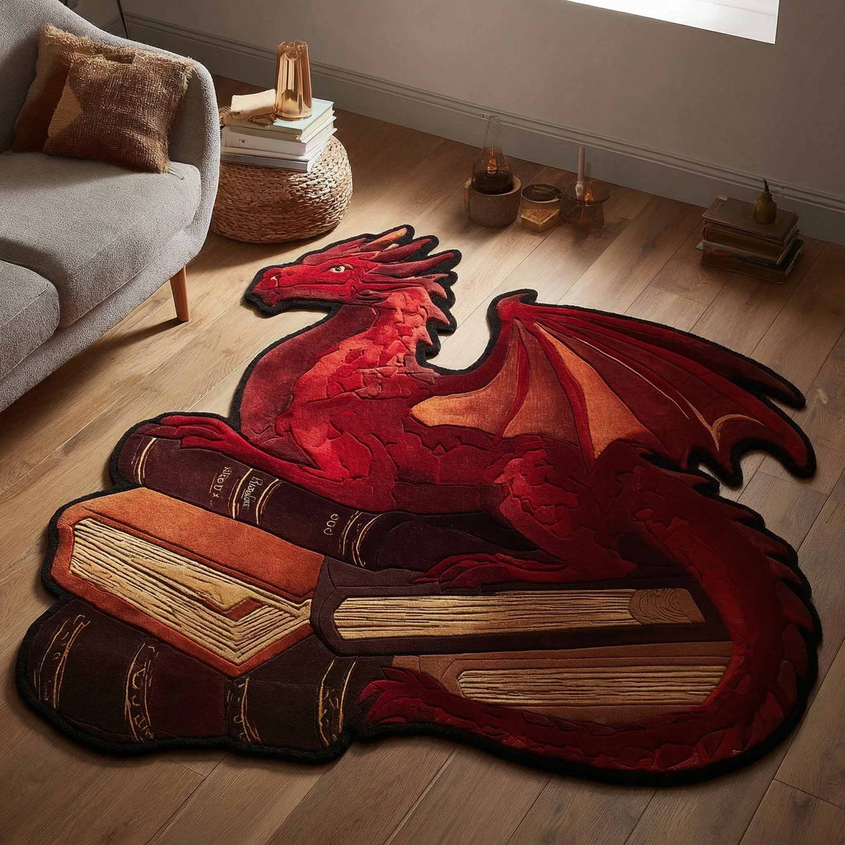Roter Drache Buchglühen Sonderform Decke