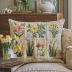 Frühlingsblüten Patchwork Garten Kissenbezug