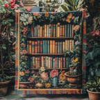 Verzauberte Bücherbibliothek Gewebt Sofadecke