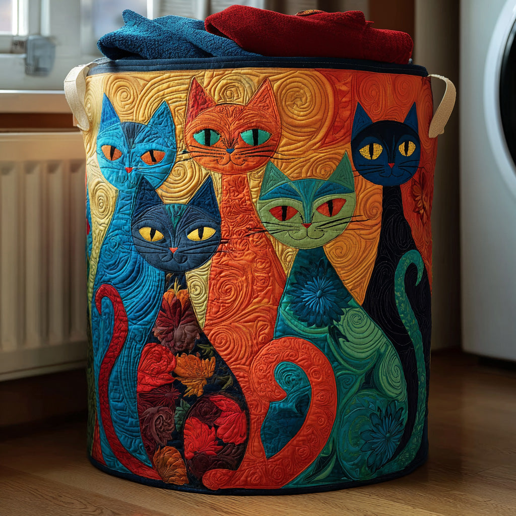 Magische Blaue Katzen Wäschekorb