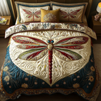 Ätherische Libelle Mandala 3-teiliges Bettwäsche-Set