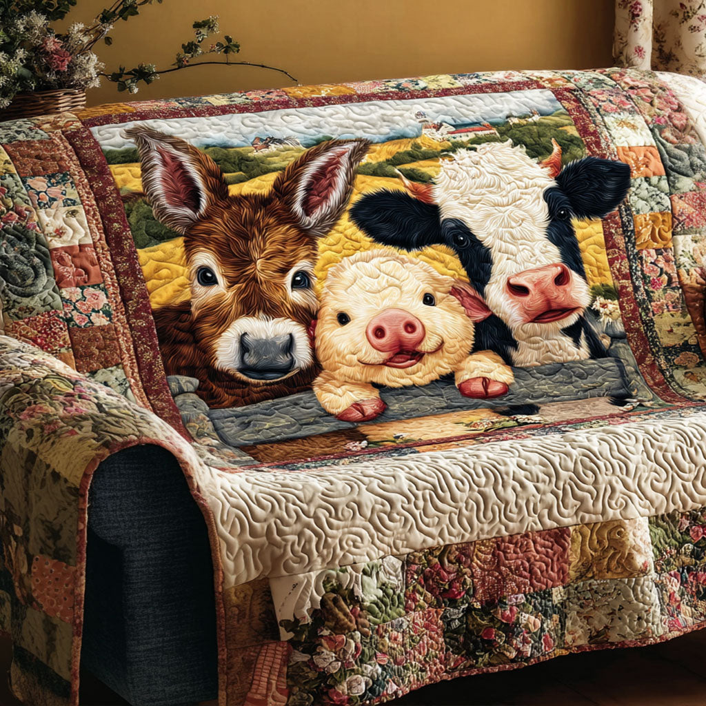 Bauernhof Tierfreunde Sofaüberwurf