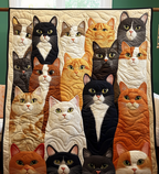 Bunte Katzensammlung Decke