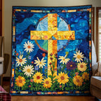 Goldenes Sonnenblumenkreuz Kunst Hängend