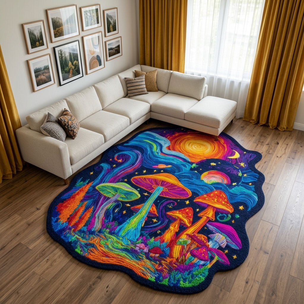 Leuchtende Waldpilze Bunt Sonderform Decke
