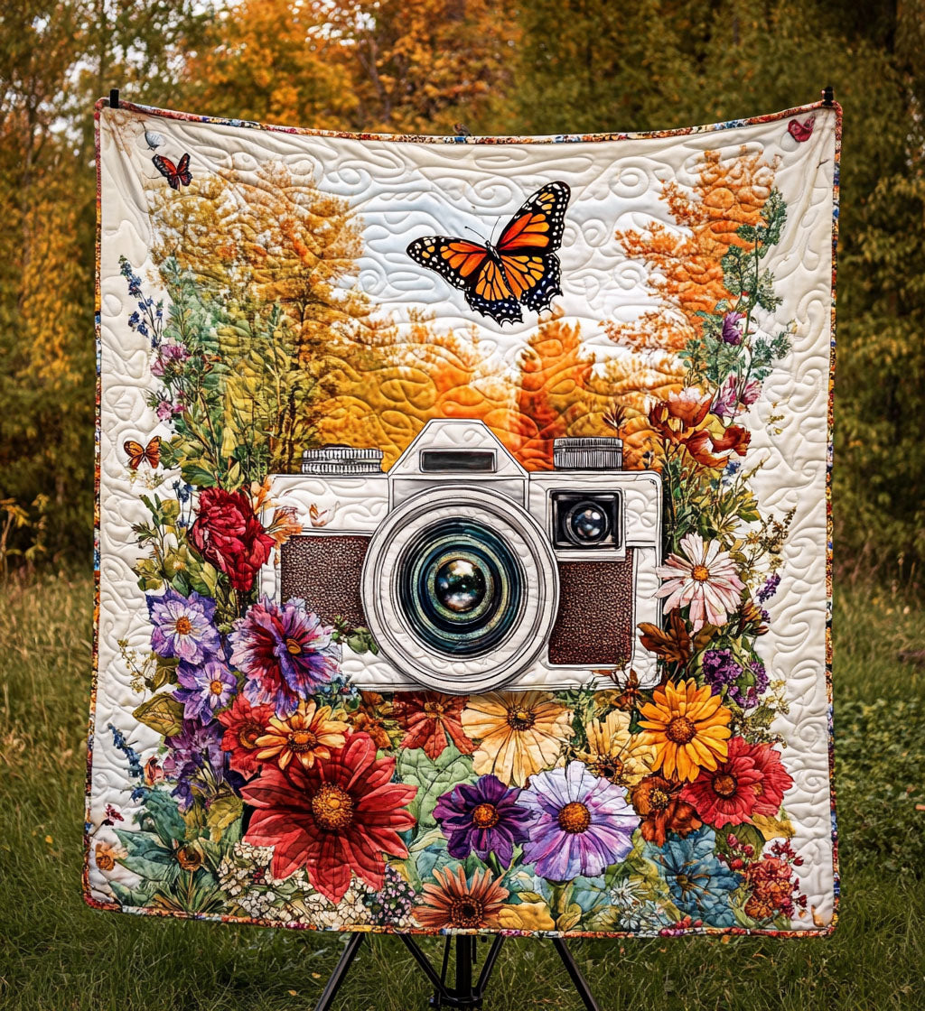 Vintage Kamera und Blumen Kunst Hängend