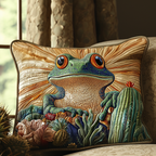 Frosch Kaktus Wüste Kissenbezug