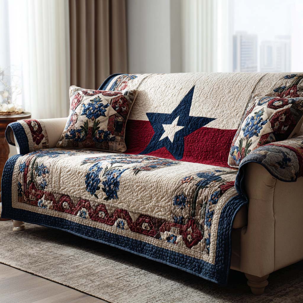 Americana Karo Patchwork Sofaüberwurf
