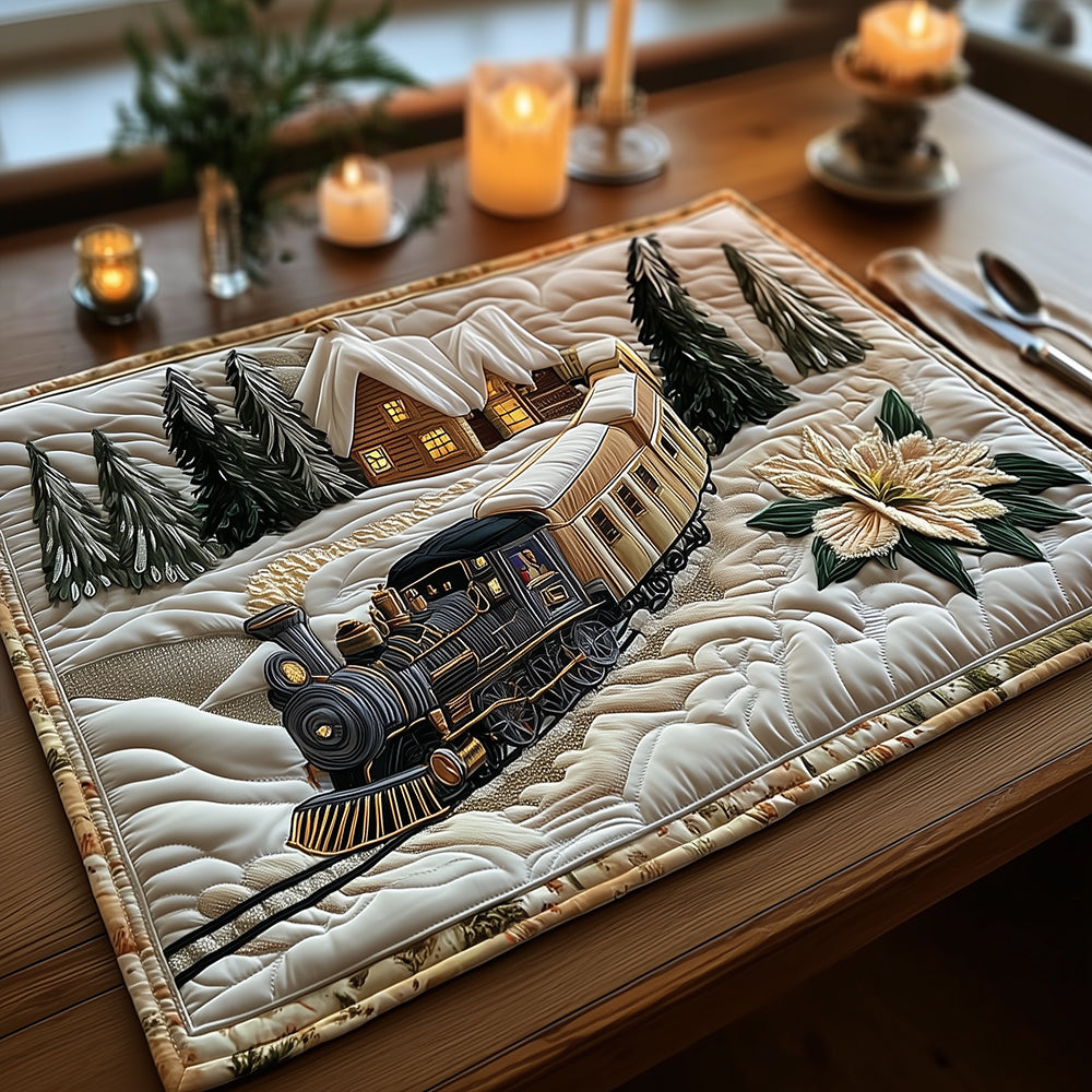 Winterzug Schneelandschaft Untersetzer