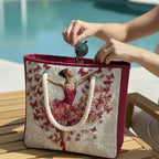 Strandtasche - Schmetterling im Tanz