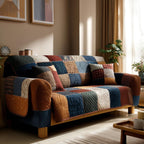 Weiches Karo Patchwork Sofaüberwurf