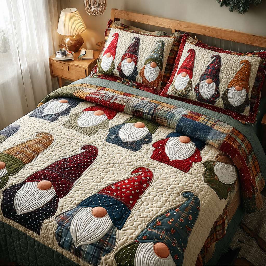 Wichtel Patchwork Charme 3-teiliges Bettwäsche-Set