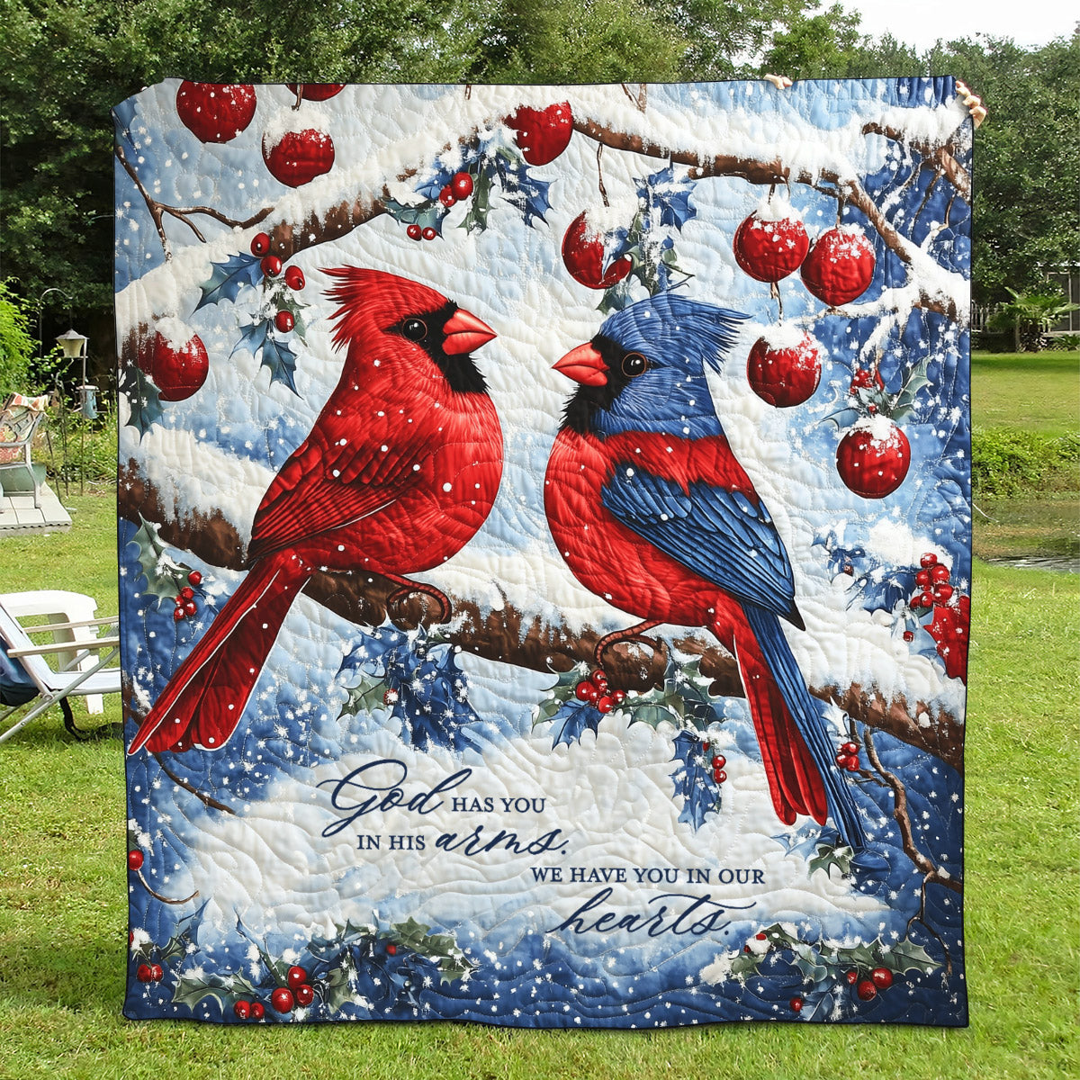 Kardinäle im Winter Kunst Wandbehang