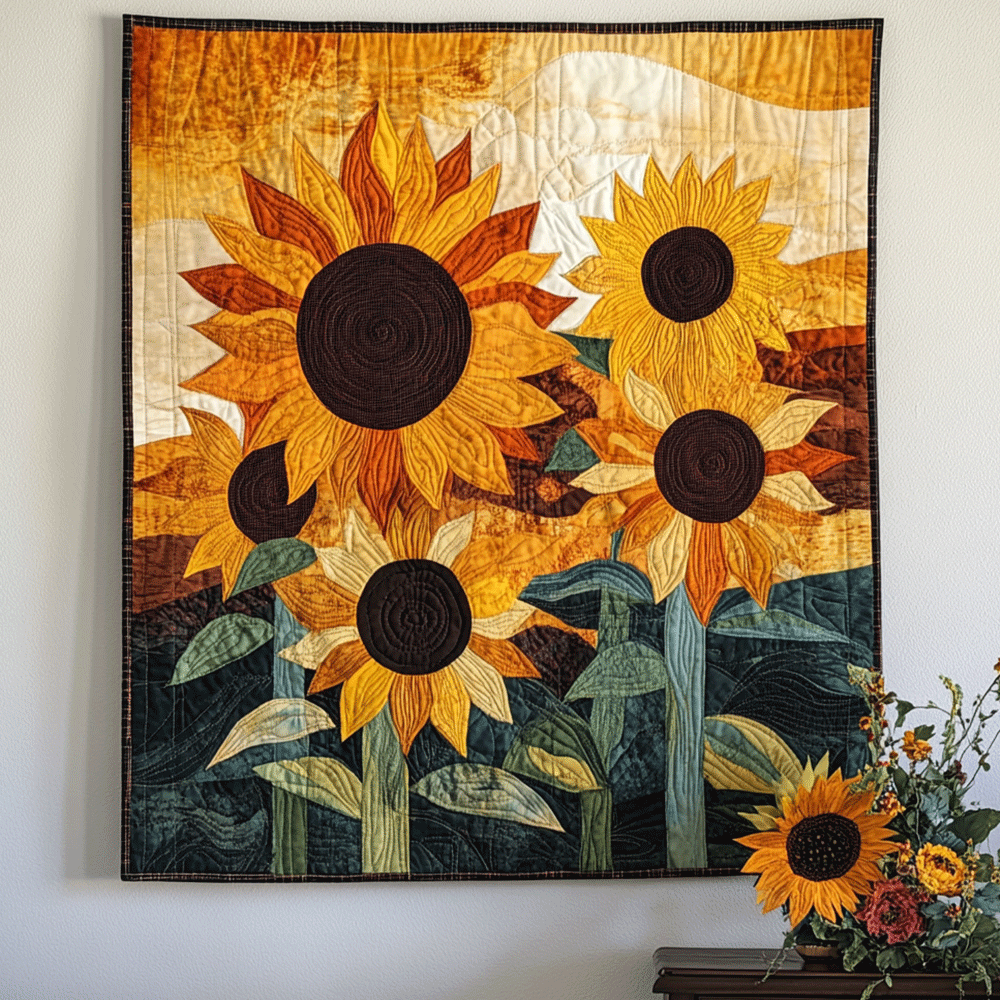Sonnenblumen Kunst Wandbehang