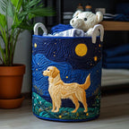 Golden Retriever in Sternennacht Wäschekorb