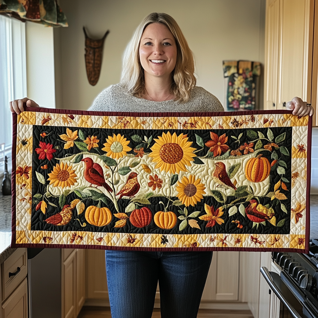 Goldener Herbst Sonnenblumen Tischläufer
