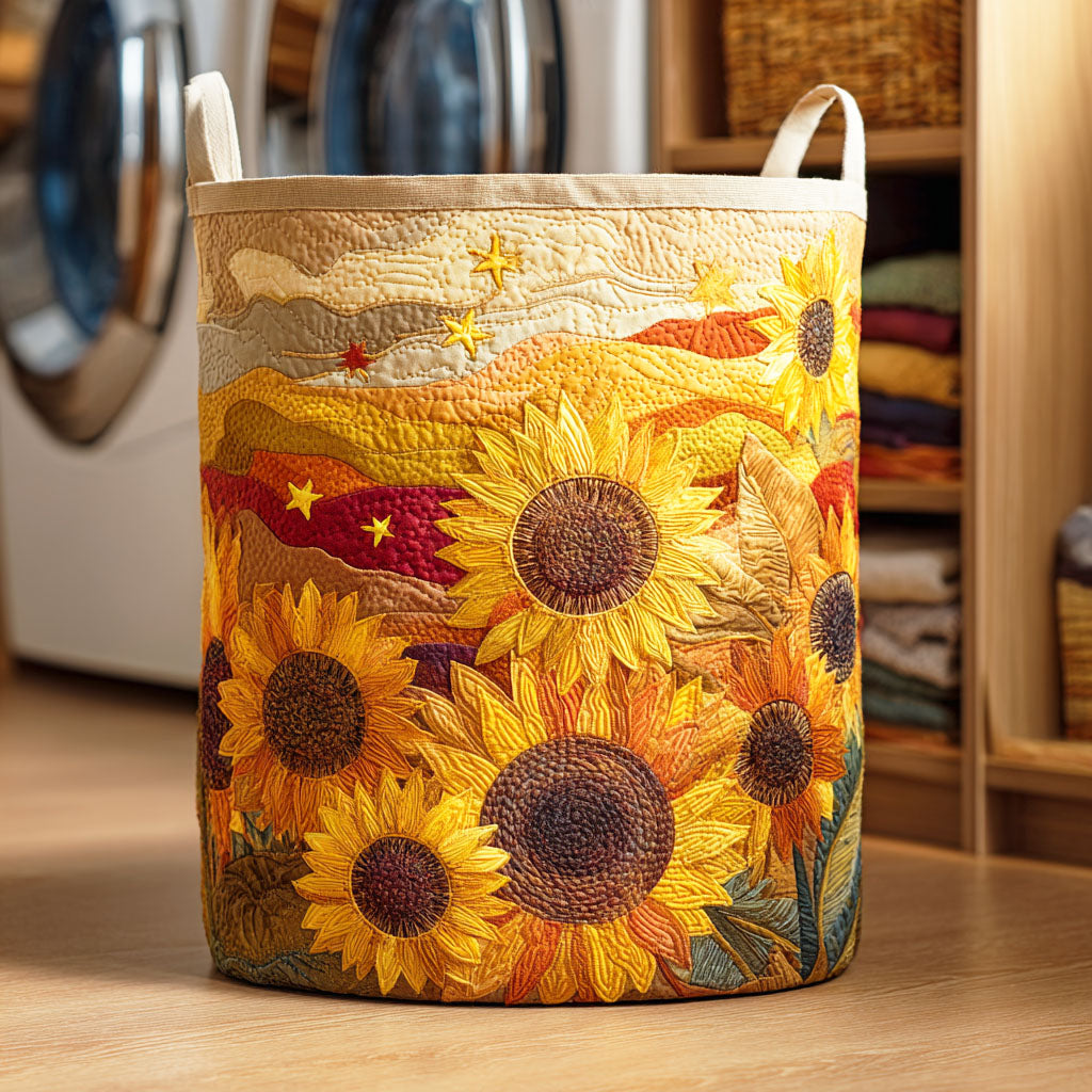 Traum von Sonnenblumen Wäschekorb