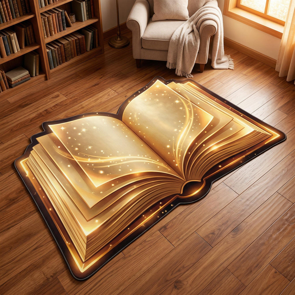 Goldenes Aufgeschlagenes Buch Sonderform Decke