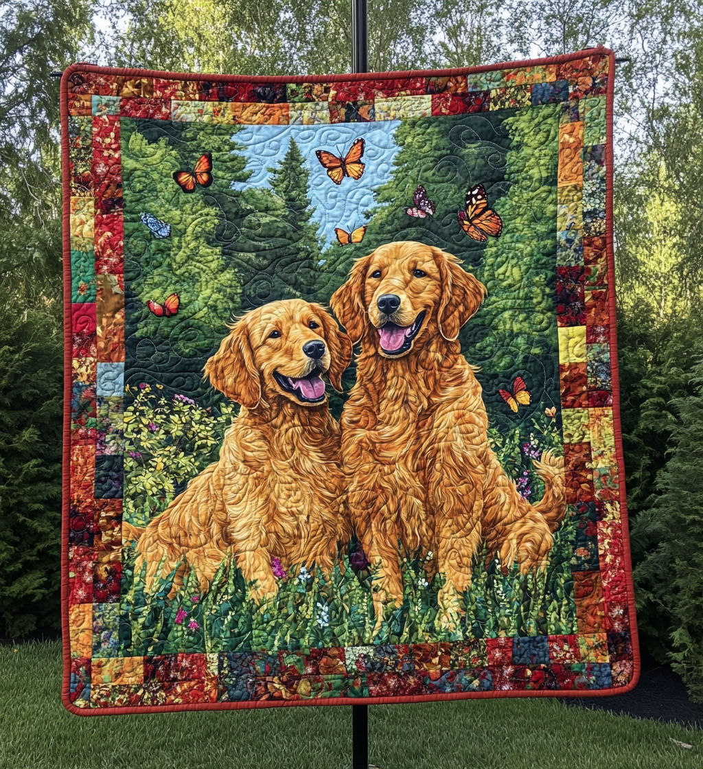 Golden Retriever Schmetterling Decke