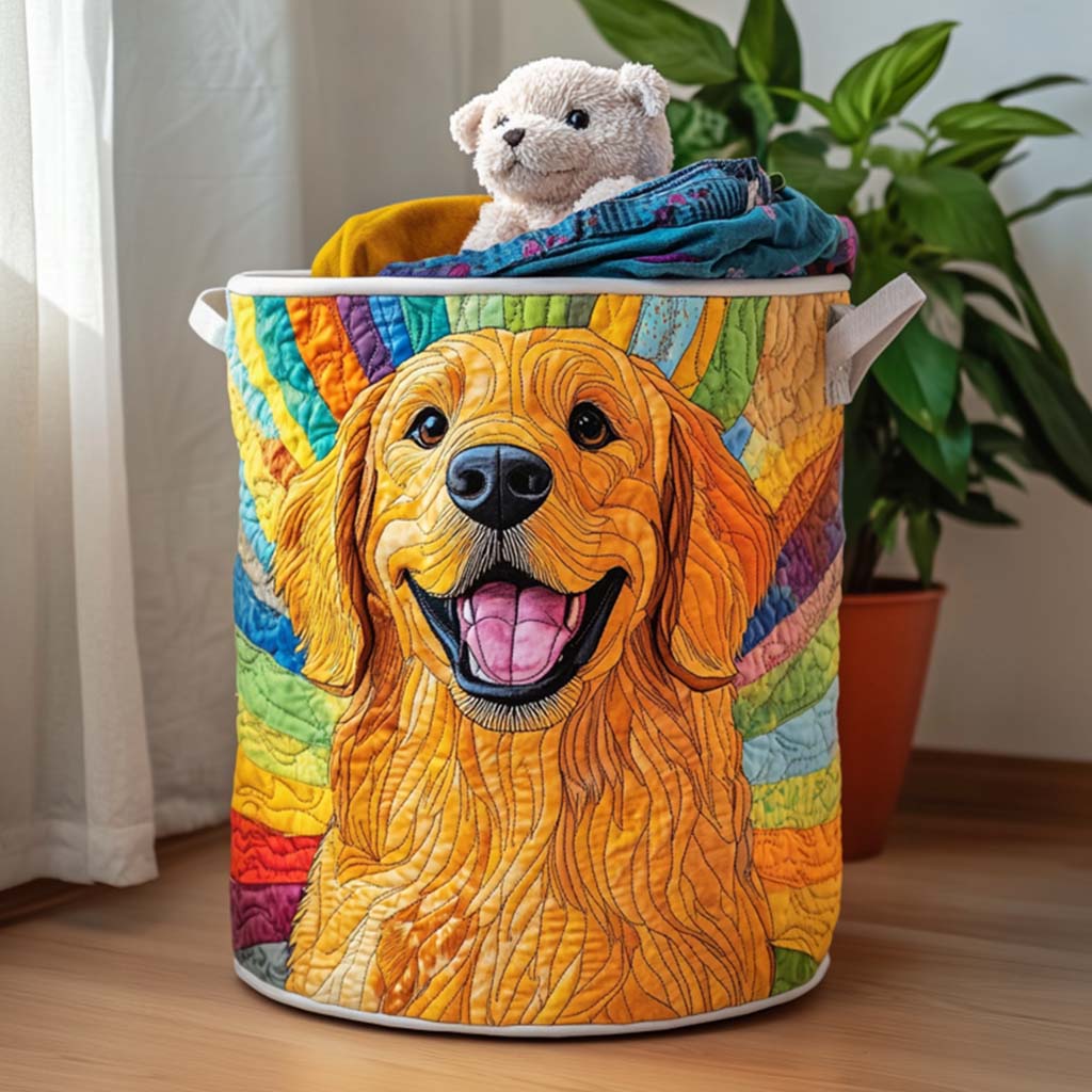 Golden Retriever in Sternennacht Wäschekorb