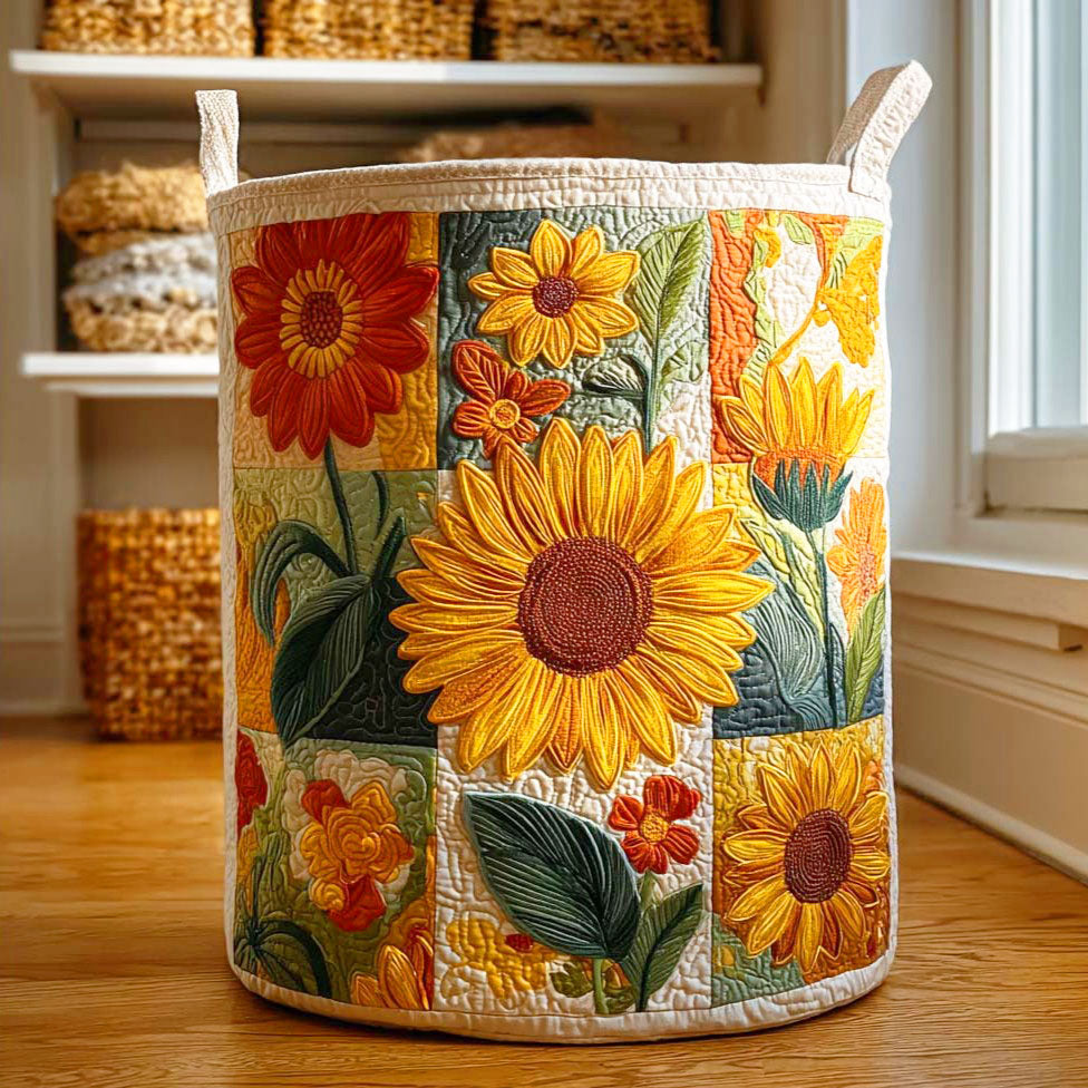 Traum von Sonnenblumen Wäschekorb
