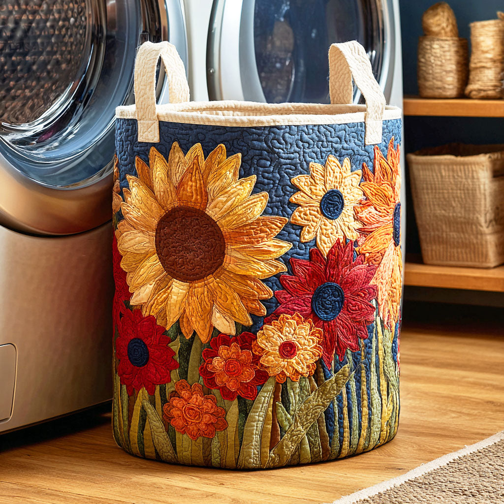 Traum von Sonnenblumen Wäschekorb