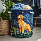 Golden Retriever in Sternennacht Wäschekorb