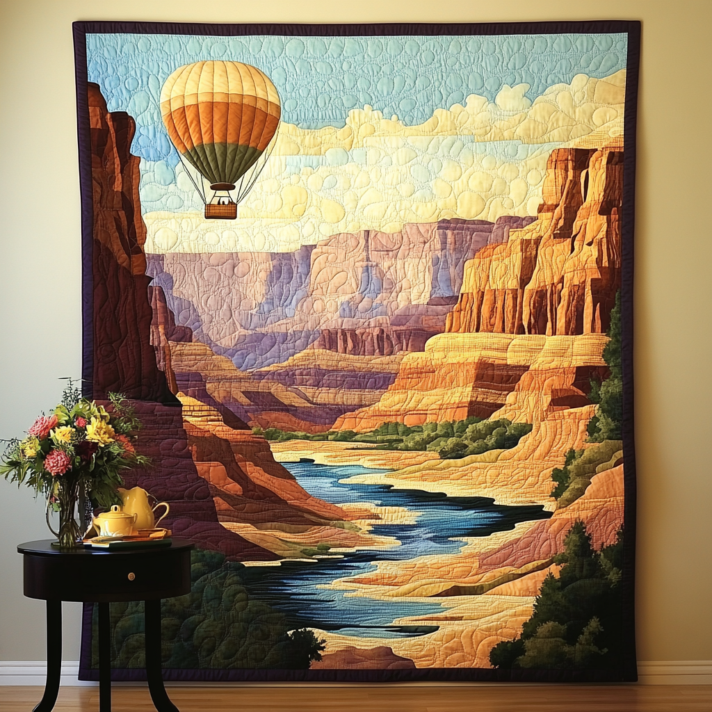 Heissluftballon über Grand Canyon Kunst Wandbehang