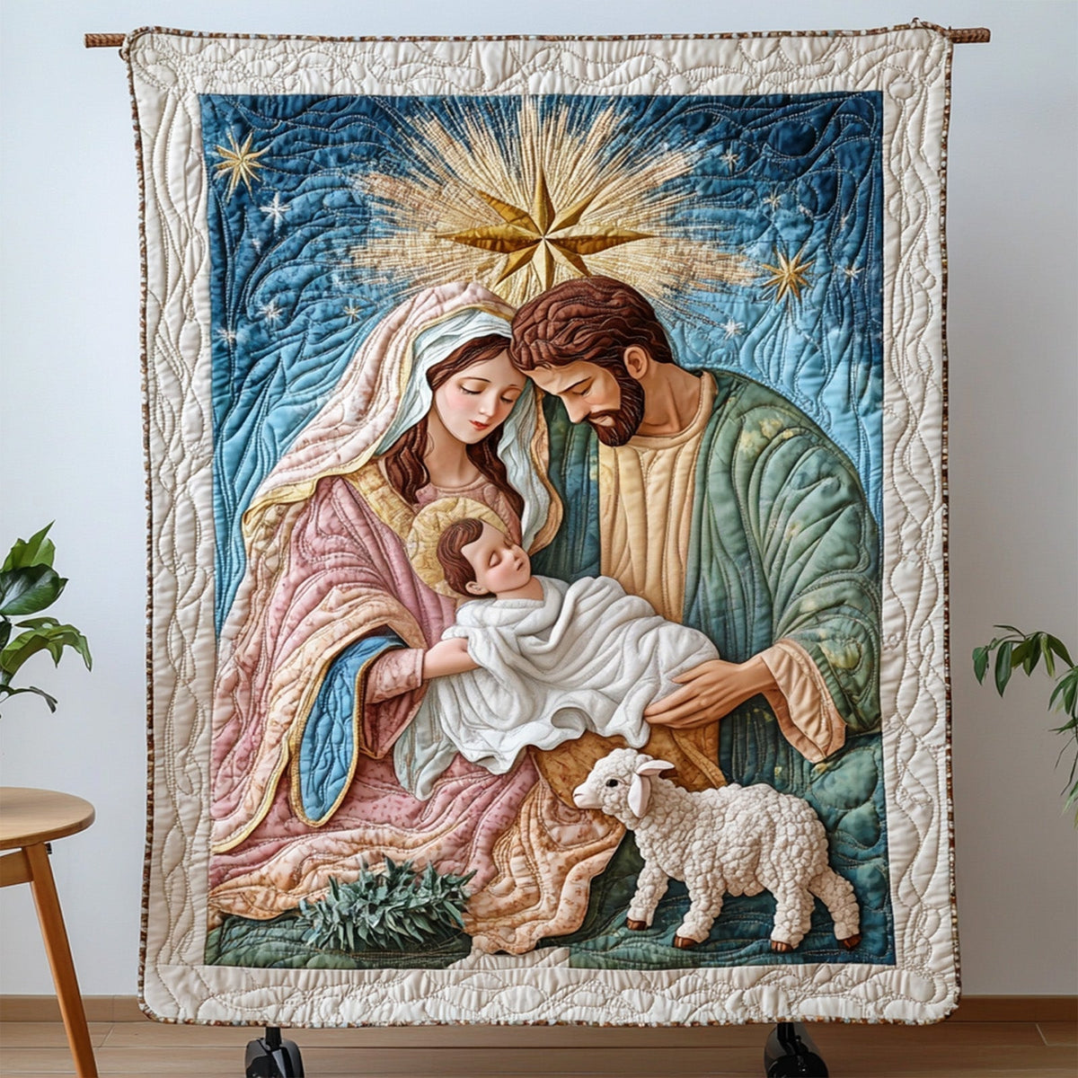 Heilige Familie unter dem Stern Kunst Hängend