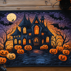 Verhextes Halloween Haus Untersetzer