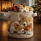 Schlafende Corgis Wäschekorb