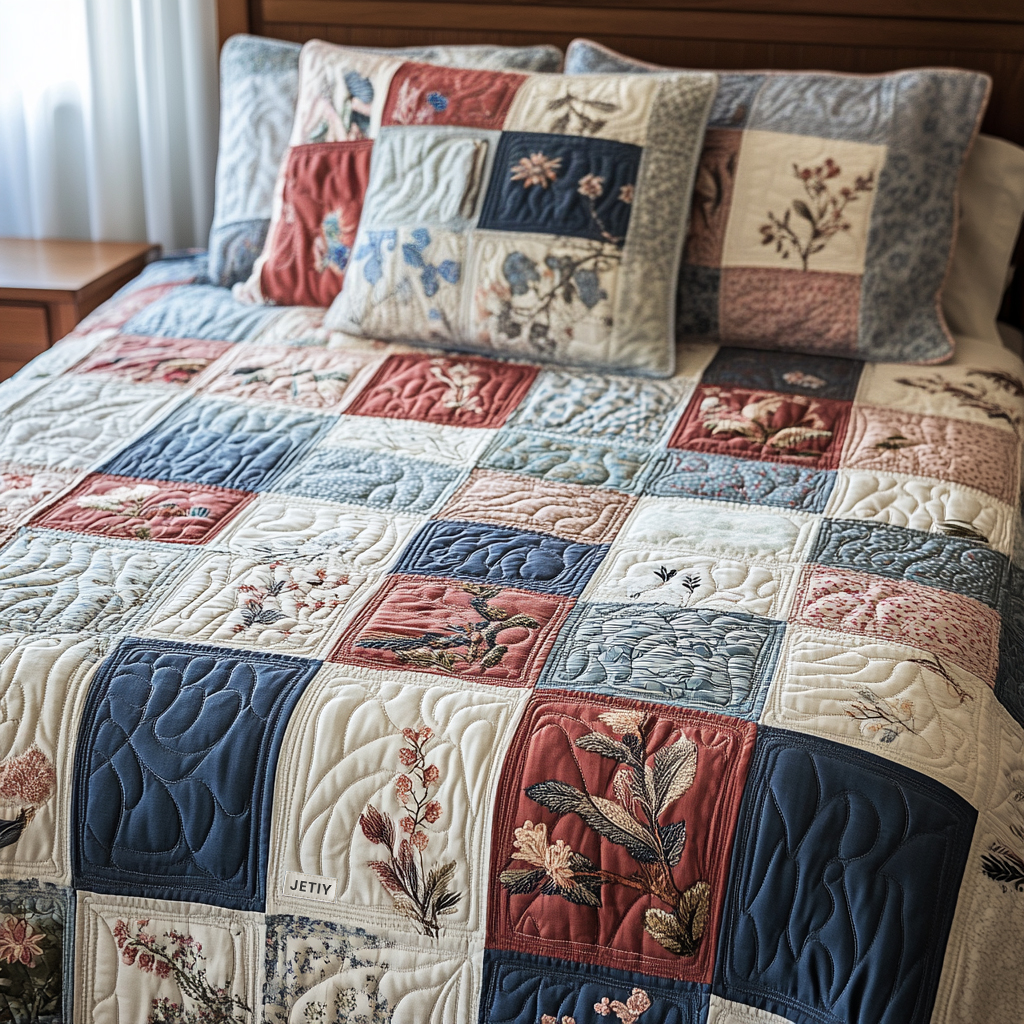 Heimeliges Patchwork Komfort 3-teiliges Bettwäsche-Set